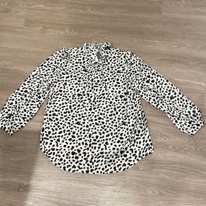 J.crew leopard print ruffle blouse